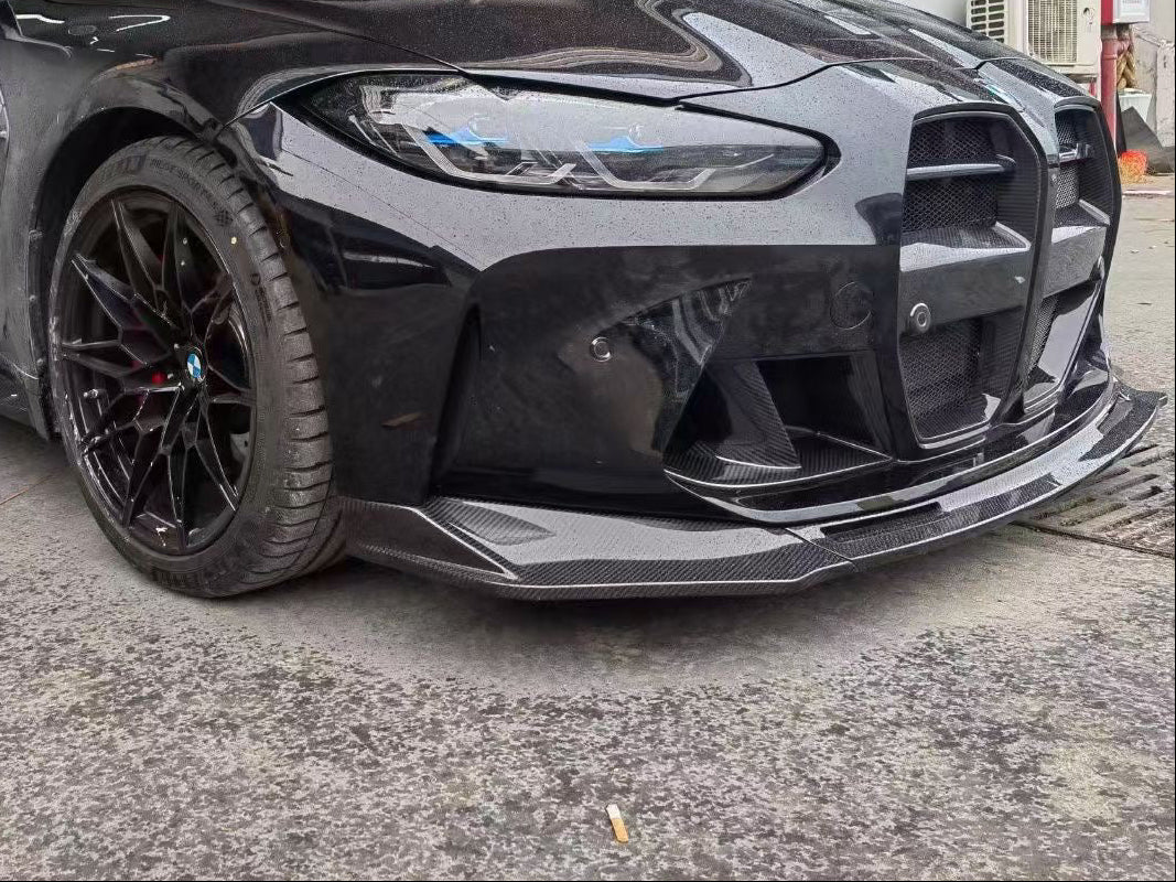 BMW M3 Dry Carbon Fiber V Type Front Lip G80 M4 G82 G83