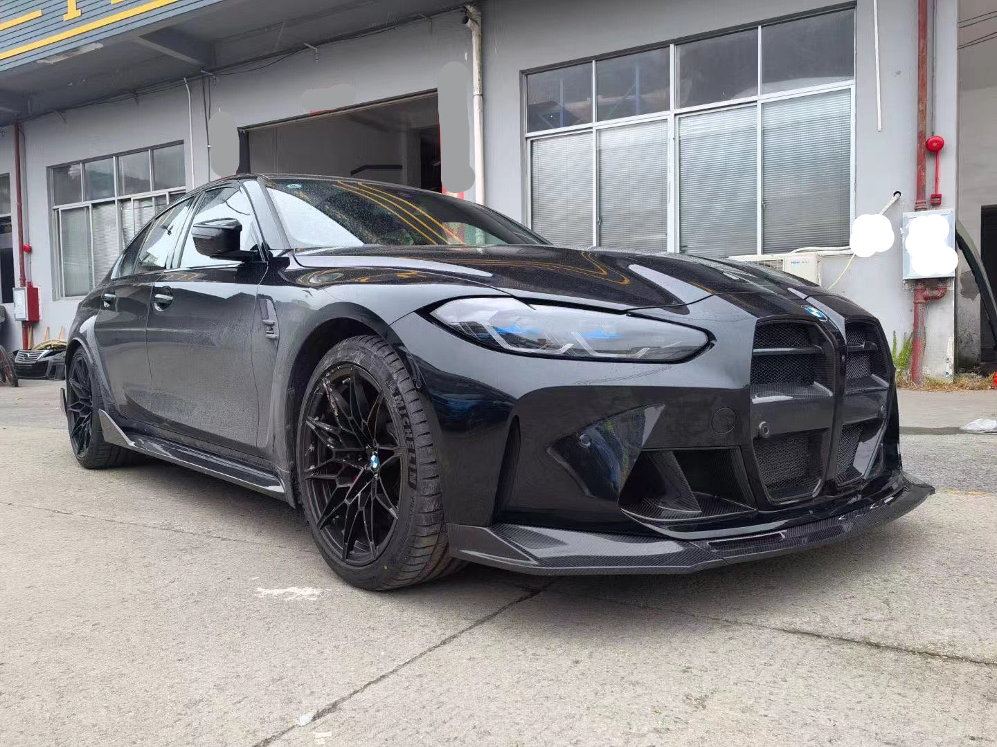 BMW M3 Dry Carbon Fiber V Type Front Lip G80 M4 G82 G83
