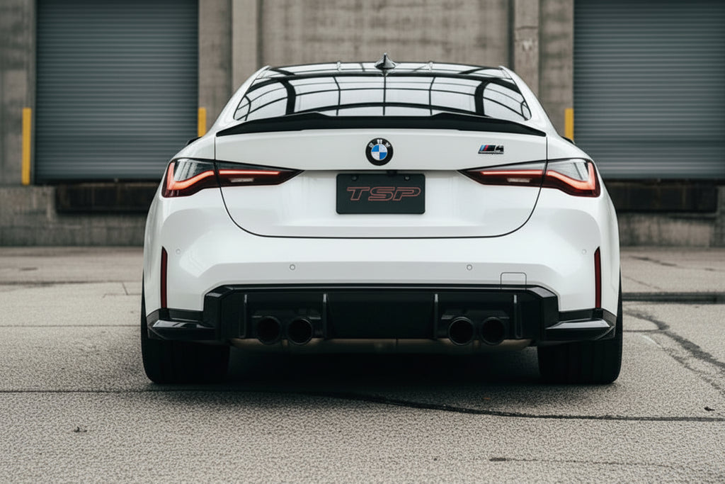 BMW 4 Series G22/G82 M4 PSM Style Real Carbon Fiber Material Rear Spoiler Trunk Wing 2021-2024