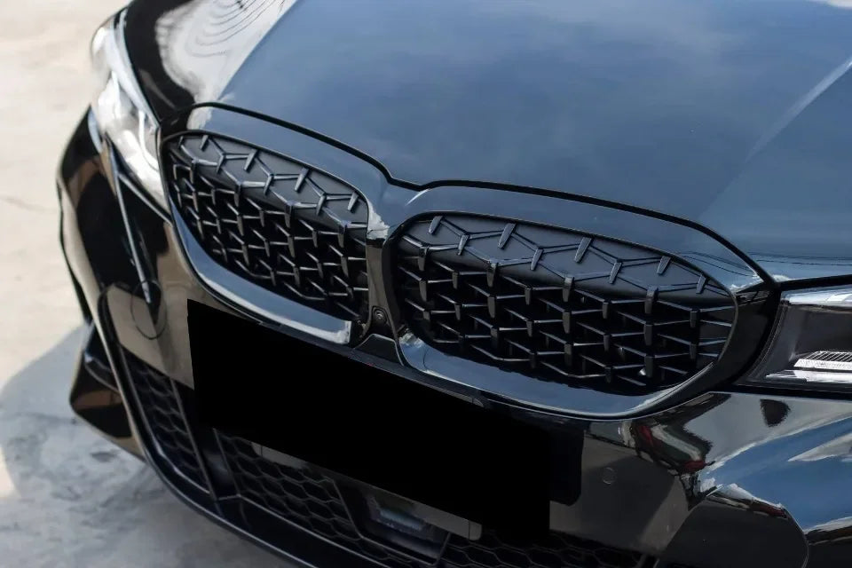 Bmw Front Bumper Kidney Grill Diamonds Style Grille 3-Series