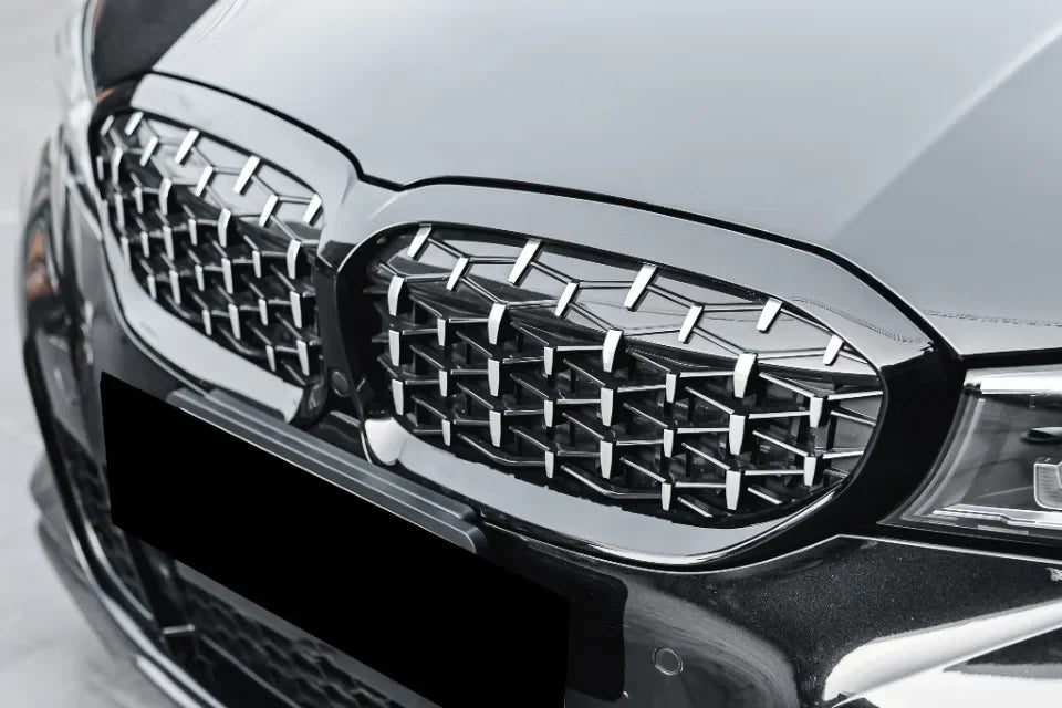 Bmw Front Bumper Kidney Grill Diamonds Style Grille 3-Series